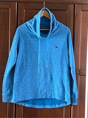 Black Dog "Life Off the Leash" Women's Cowl Neck Pullover Sweatshirt Cobalt S